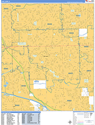 Oak Lawn Wall Map Basic Style 2026